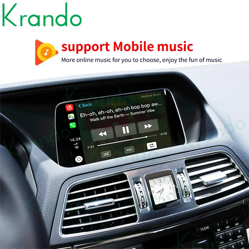 Krando Wireless Android Auto CarPlay Interface For Mercedes Benz E W212 Coupe C207 NTG 4.0 4.5 5.0 2009-2016 upgrade box