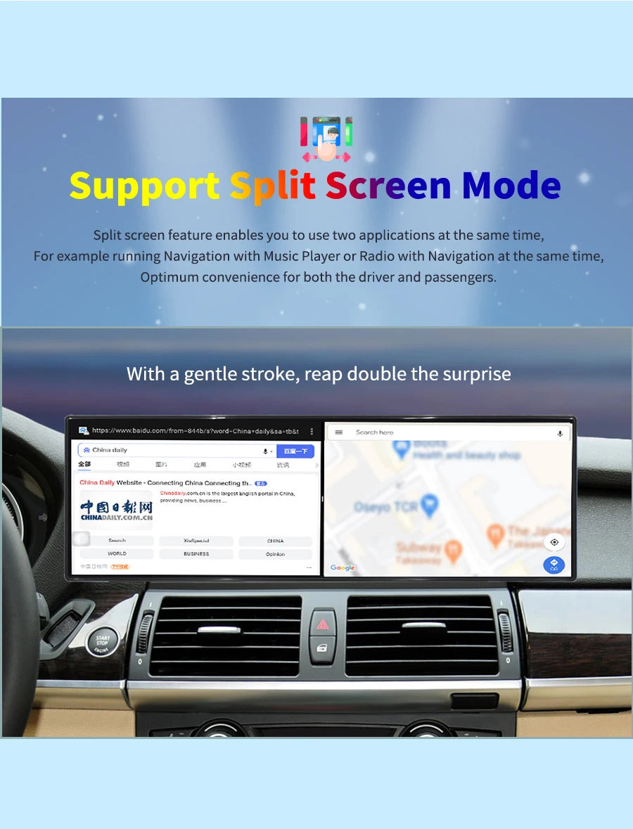 Krando 14.9'' Car Multimedia 4G autoradio Carplay Car Radio for BMW X5 X6 E70 E71 2007 - 2009 Navigation GPS Stereo Screen LHD