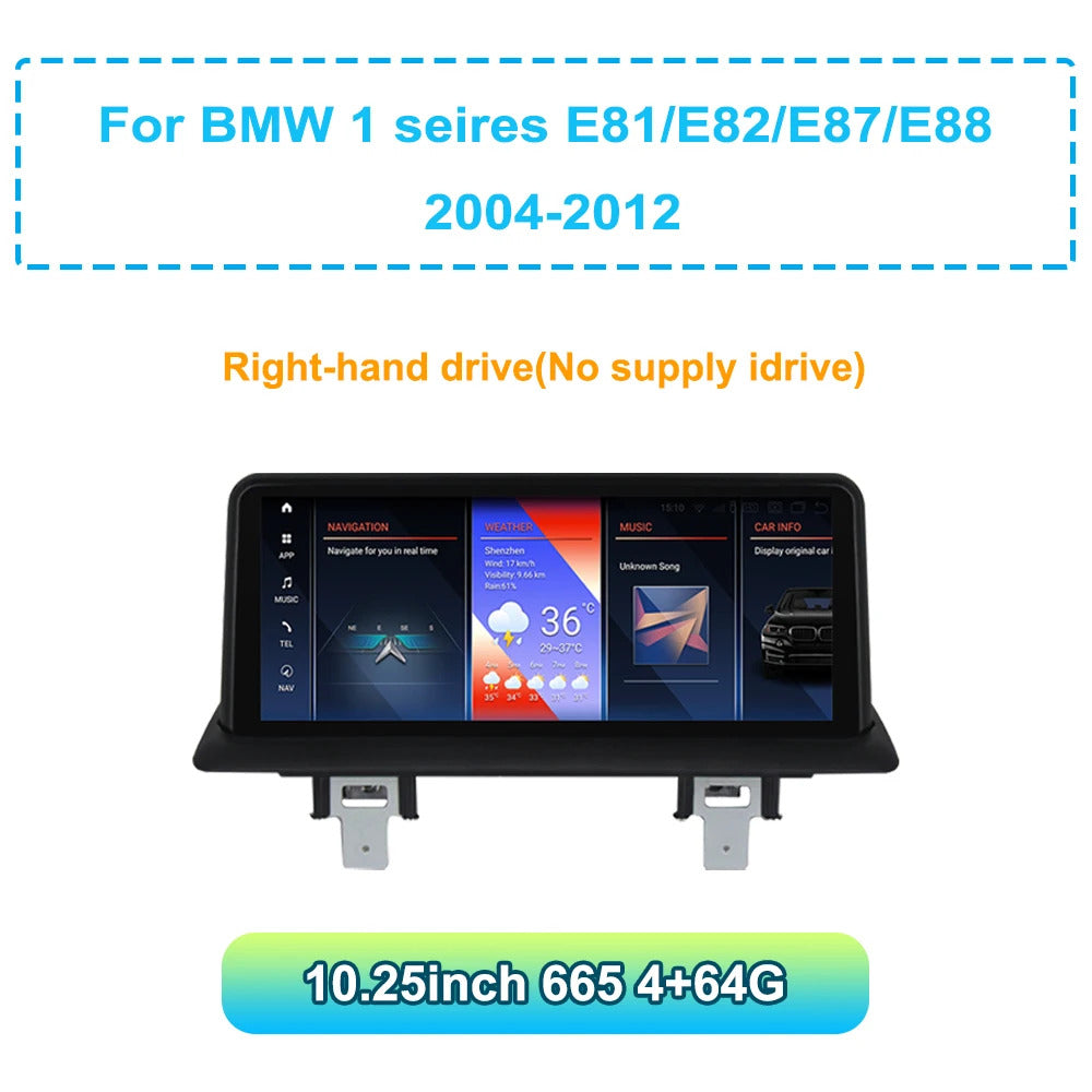 Krando 10.25 Inch Car Radio Android For BMW 1 seires E87/E81/E88/E87 Stereo Multimedia Player GPS Navigation CarPlay HD Touch