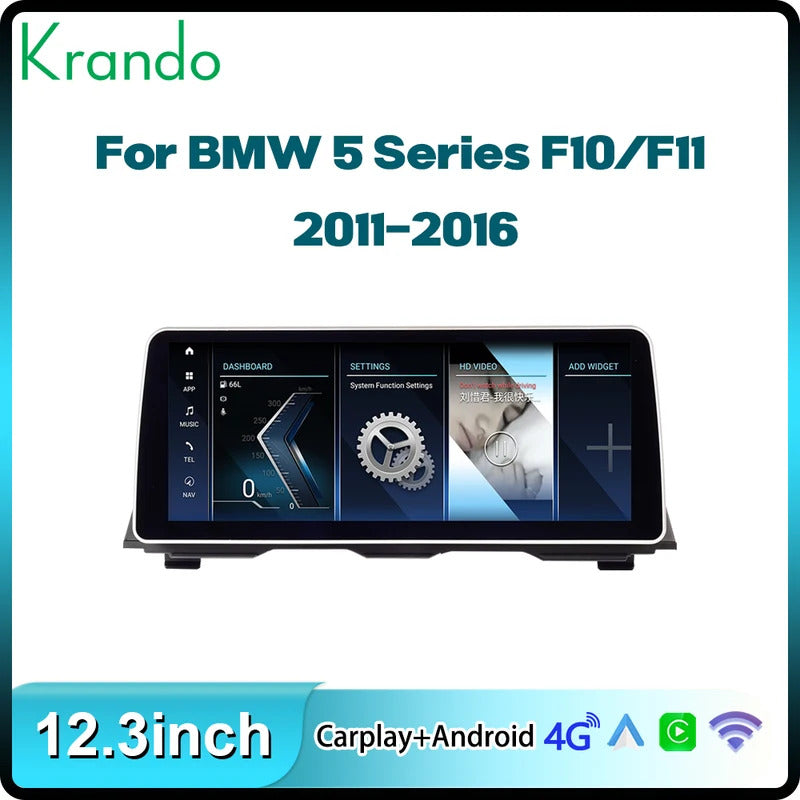 Krando 12.3'' Android Car Multimedia Radio For BMW 5 Series F10/F11 2011-2016 DVD Video Player Stereo Auto GPS Navigation