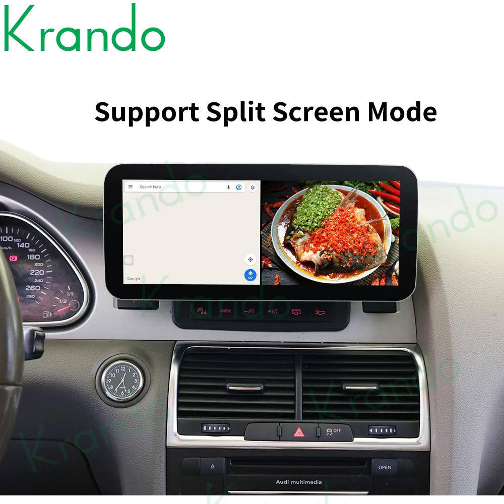 Krando 10.25" android car radio gps stereo for Audi Q7 2005 - 2015 Autoradio Navigation multimedia head unit carplay android auto 4g sim card