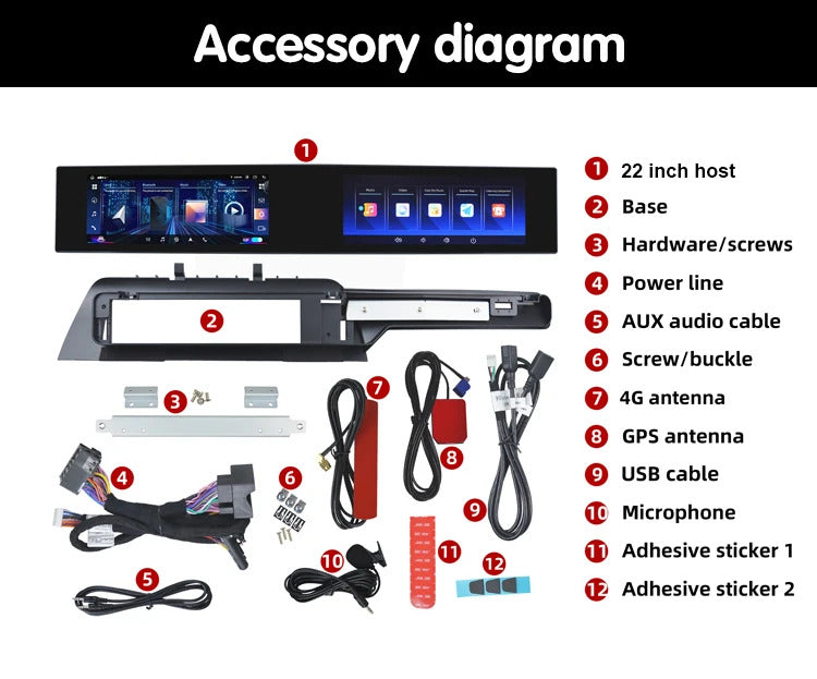 Krando 22 Inch Carplay Android NBT System For BMW 5 Series F07 GT 2011-2018 Stereo Multimedia Player GPS Navigation CarPlay