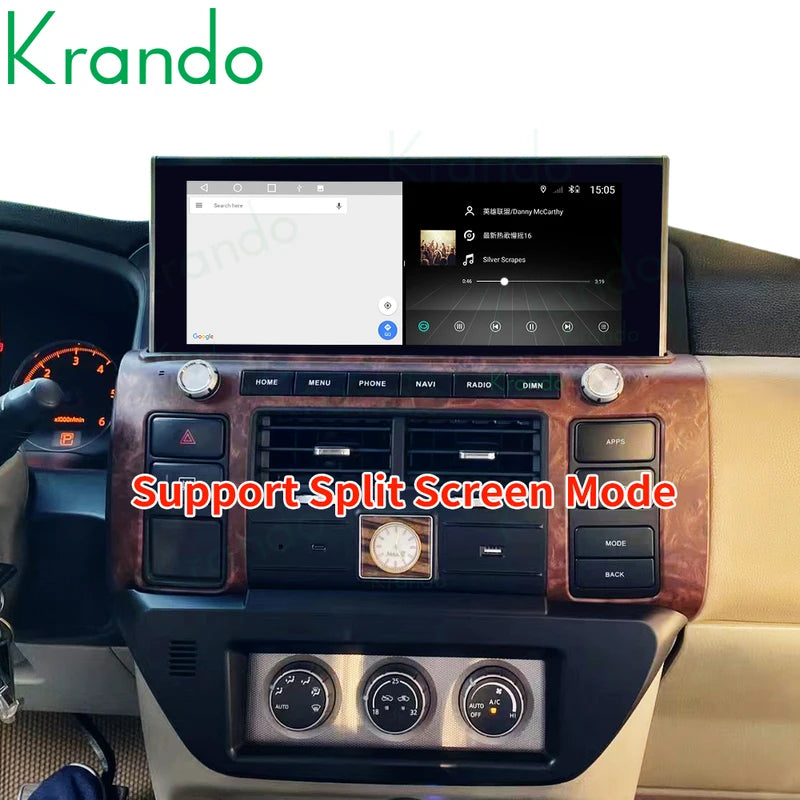 Krando 12.3" android Car Radio For Nissan Patrol Y61 2014 - 2021 gps navigation multimedia system wifi 4g carplay android auto