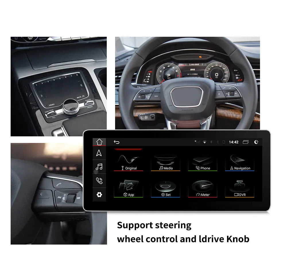Krando 10.25 Inch Car Radio Android For AUDI Q2/Q2L 2018-2020 Stereo Multimedia Player GPS Navigation CarPlay Screen Head