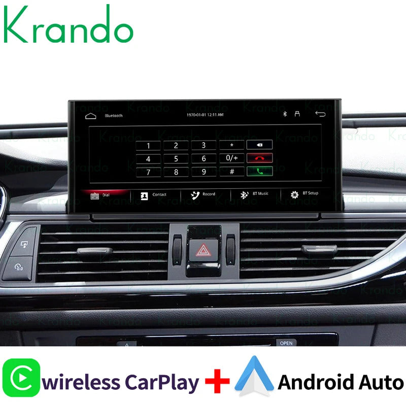 Krando 10.25 Inch DVD Auto Carplay Android Auto Radio For AUDI A6/A6L/A7 2012-2018 CarPlay HD Touch Screen Head