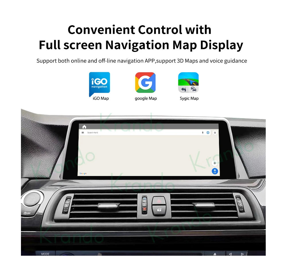 Krando 10.25 Inch Carplay Android For BMW 5 Series F07 GT 2011-2012 Stereo Multimedia Player GPS Navigation CarPlay HD Touch