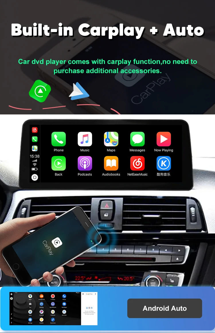 Krando 12.3'' Android GPS Navigation Auto Car Radio For BMW 3/4 Series F30/F31/F32/F33/F34/F35/F36 Stereo Auto GPS Navigation