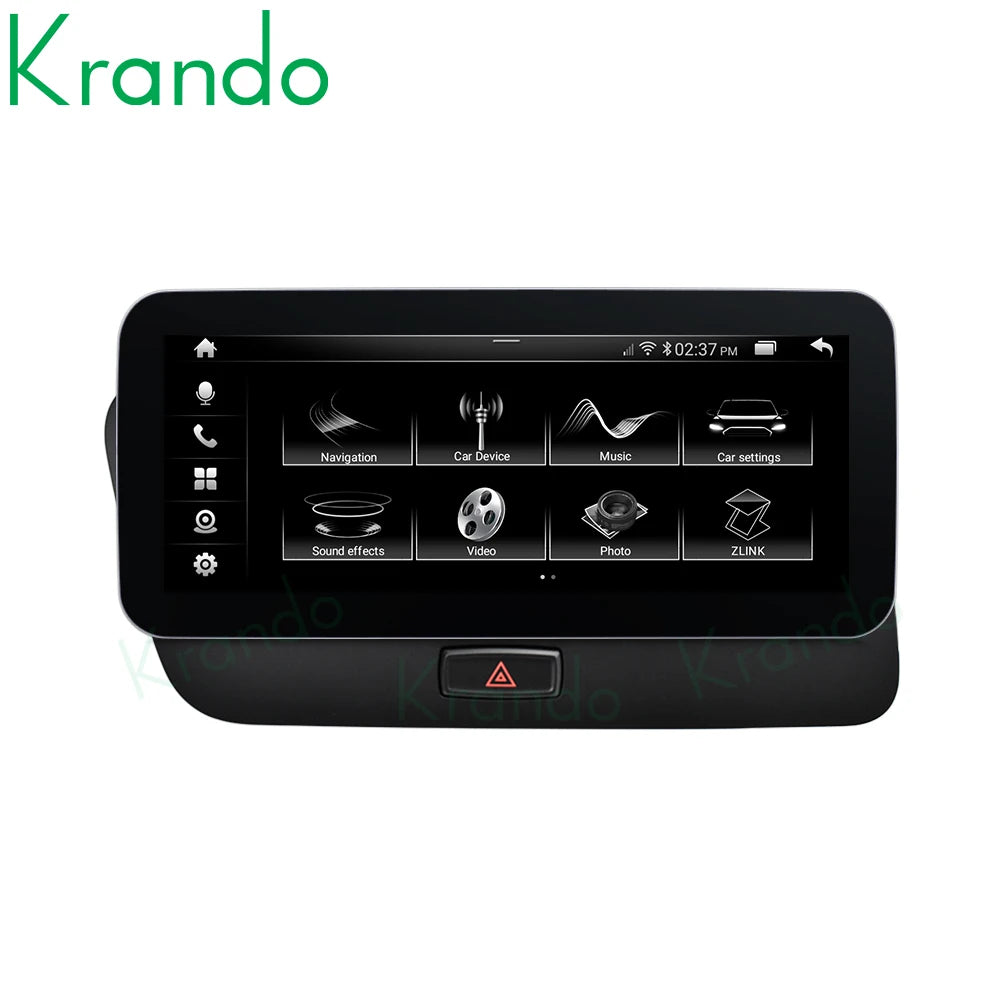 Krando 10.25'' Android Car Radio Gps stereo for Audi Q5 2009 - 2015 Navigation touch screen head unit multimedia system Wireless Carplay DSP 4G SIM qualcomm snapdragon