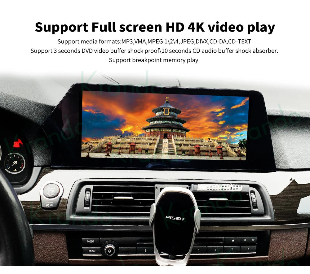 Krando 12.3 Inch Car Radio Android For BMW BMW 5 Series F10/F11 2011-2012 Multimedia Player GPS Navigation CarPlay Screen Head
