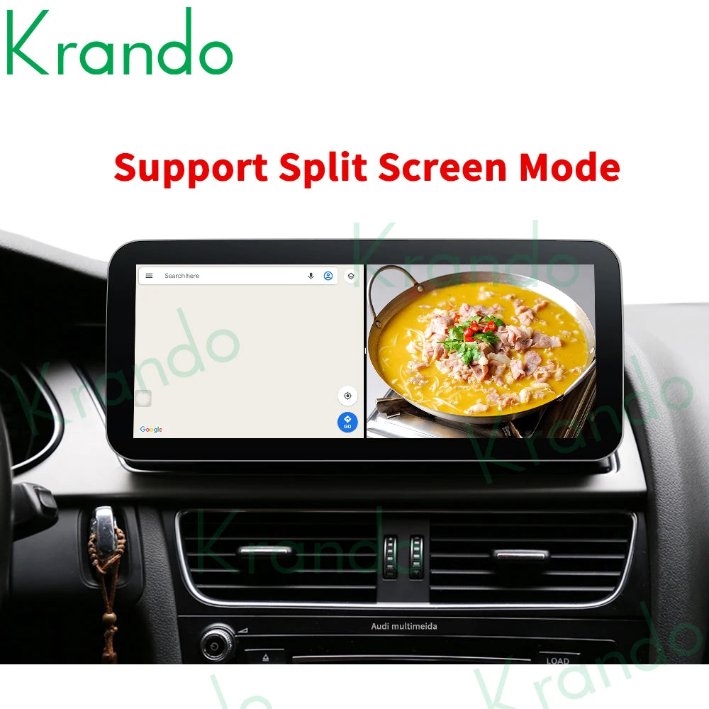 Krando Android 13 10.25'' Car Radio GPS Stereo For Audi A4 A4L B8 A5 2004 - 2008 CD Changer navigation touch screen Wireless Carplay Head Unit Multimedia system