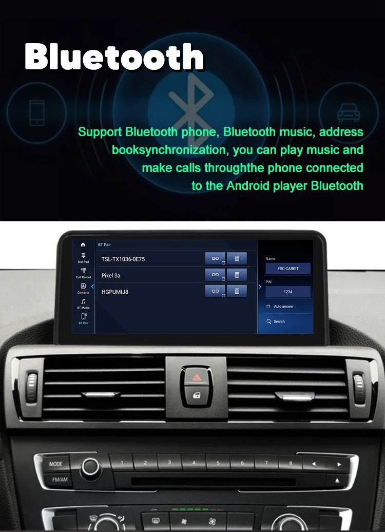 Krando 10.25'' Android Carplay Car Radio Car Multimedia for BMW 1/2 Series F20/F21/F22 F23 2011-2016 GPS Stereo Screen
