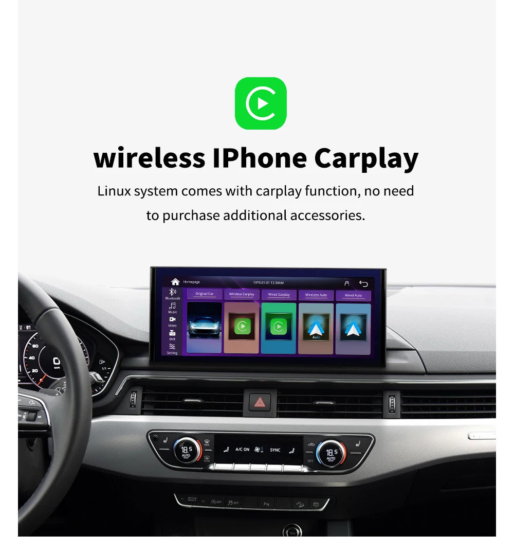 Krando 12.3 Inch Auto GPS Navigation Car Radio For AUDI A4/A4L/A5 2017-2020 Multimedia Player GPS Navigation CarPlay HD Touch