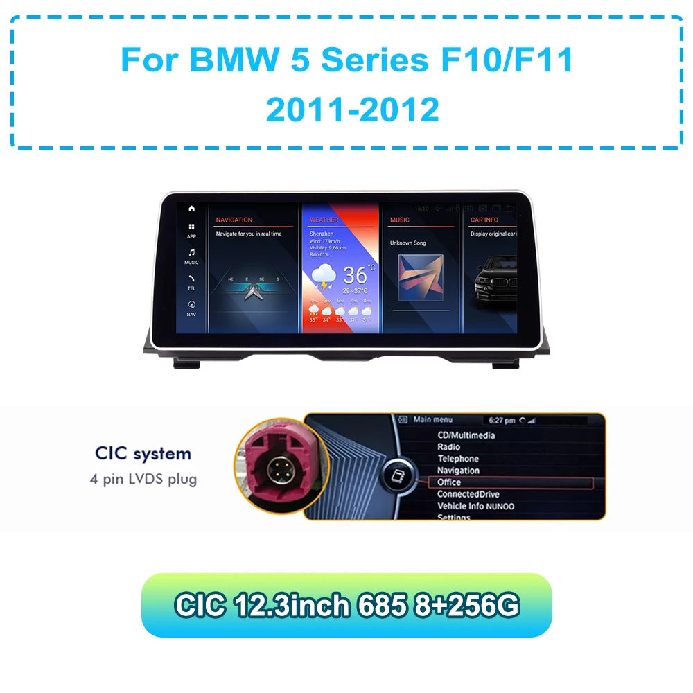 Krando 12.3'' Android Car Multimedia Radio For BMW 5 Series F10/F11 2011-2016 DVD Video Player Stereo Auto GPS Navigation