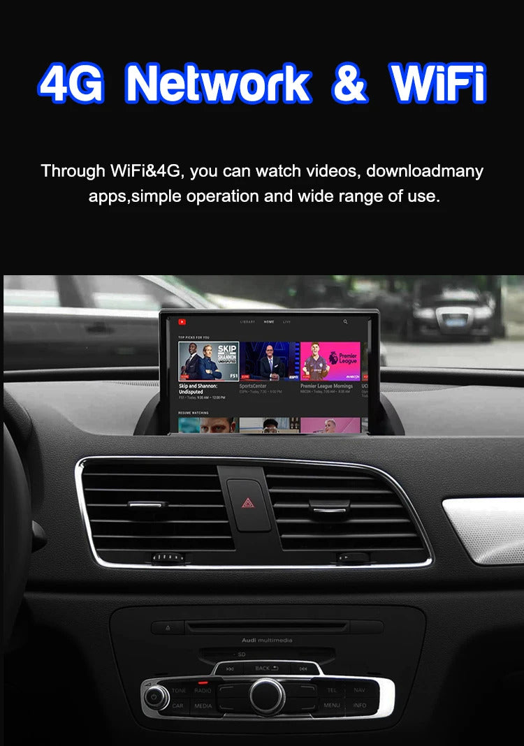 Krando 8'' Car Radio For AUDI Q3 2013-2020 Wireless CarPlay Android Auto Multimedia Player display GPS Head Unit