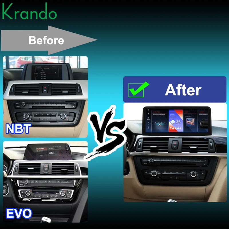 Krando 10.25 Inch Navigation NBT System For BMW 3/4 Series F30/F31/F32/F33/F34/F35/F36 Multimedia Player GPS Navigation CarPlay