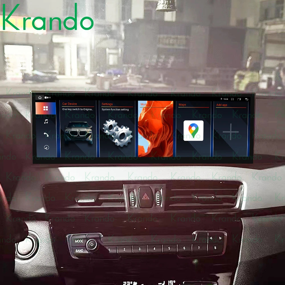 Krando 14.9 Inch QLED Android car radio gps touch Screen For BMW X1 F48 F49 2016 - 2019 naviation multimedia system Wireless Carplay Auto GPS Navi Stereo head Unit