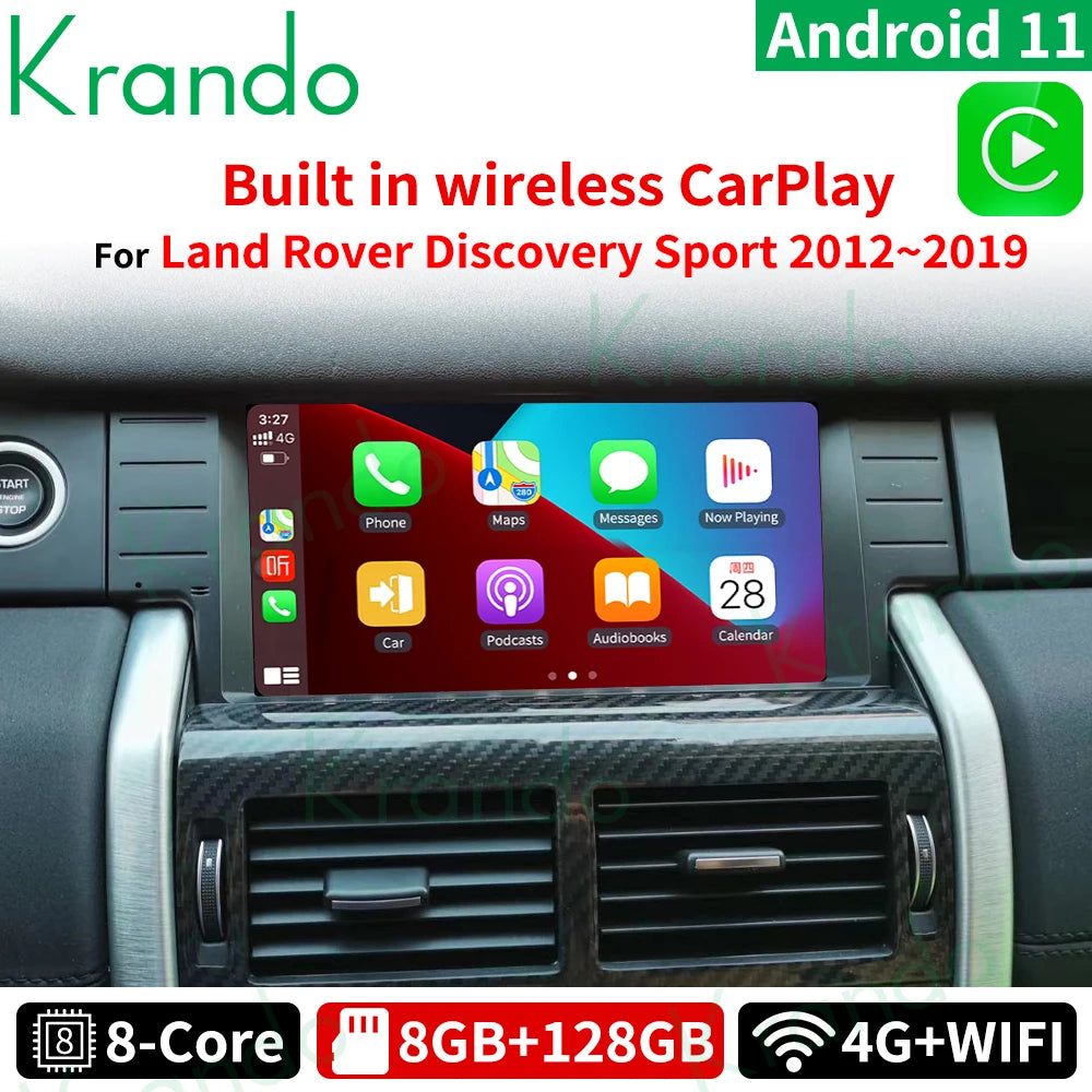 Krando 11.5" Android Car radio gps stereo For Land Rover Discovery Sport 2012 - 2019 head unit navigation multimedia system carplay android auto