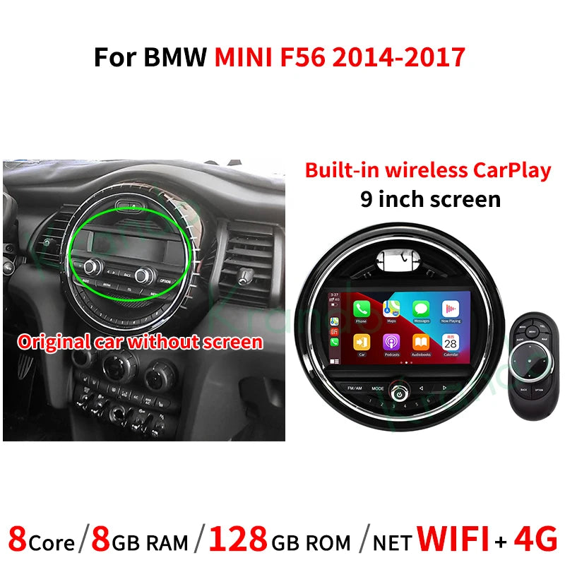 Krando 9" Android Car Radio Multimedia GPS stereo for BMW Mini F54 F56 2011-2020 Navigation head unit carplay android auto 4g sim card