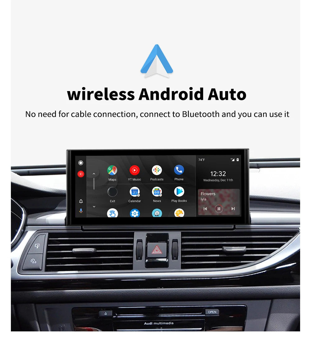 Krando 10.25 Inch DVD Auto Carplay Android Auto Radio For AUDI A6/A6L/A7 2012-2018 CarPlay HD Touch Screen Head