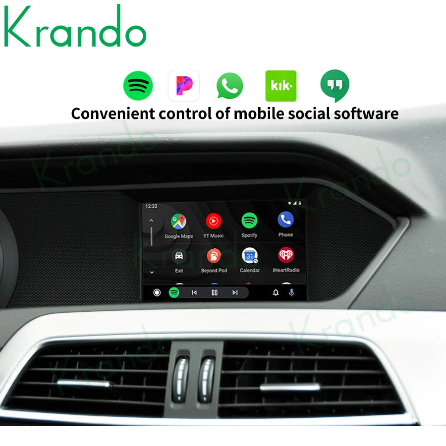 Krando Wireless Apple CarPlay interface Module box For Mercedes Benz C W204 GLC W205 2008-2018 ntg 4.0 4.5 5.0 Android Auto siri camera active