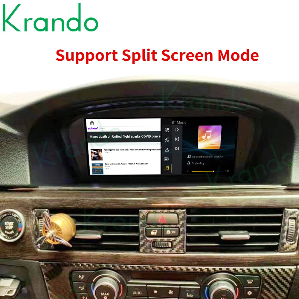 Krando 8.8'' car radio gps stereo For BMW 5 Series E60 3 Series E90 2005 - 2012 head unit navigation multimedia carplay android auto 4g sim card