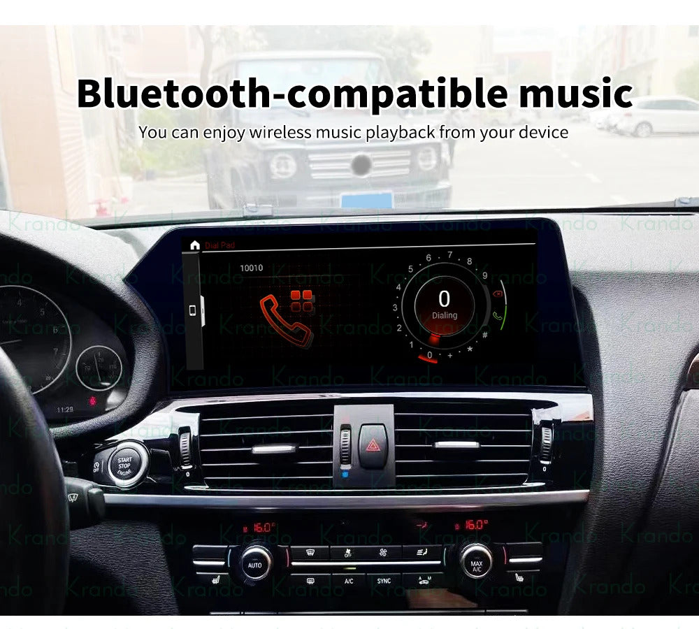 Krando 12.3 Inch Carplay Android For BMW X3 F25 X4 F26 2011-2016 Stereo Multimedia Player GPS Navigation CarPlay Screen Head