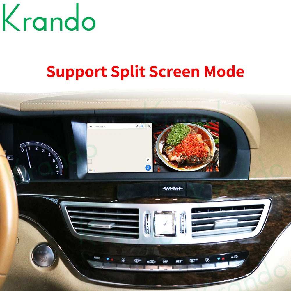 Krando 10.25" Android Car Radio head unit For Mercedes Benz S W221 W216 CL 2005 - 2013 gps stereo navigation multimedia OEM Style carplay android auto