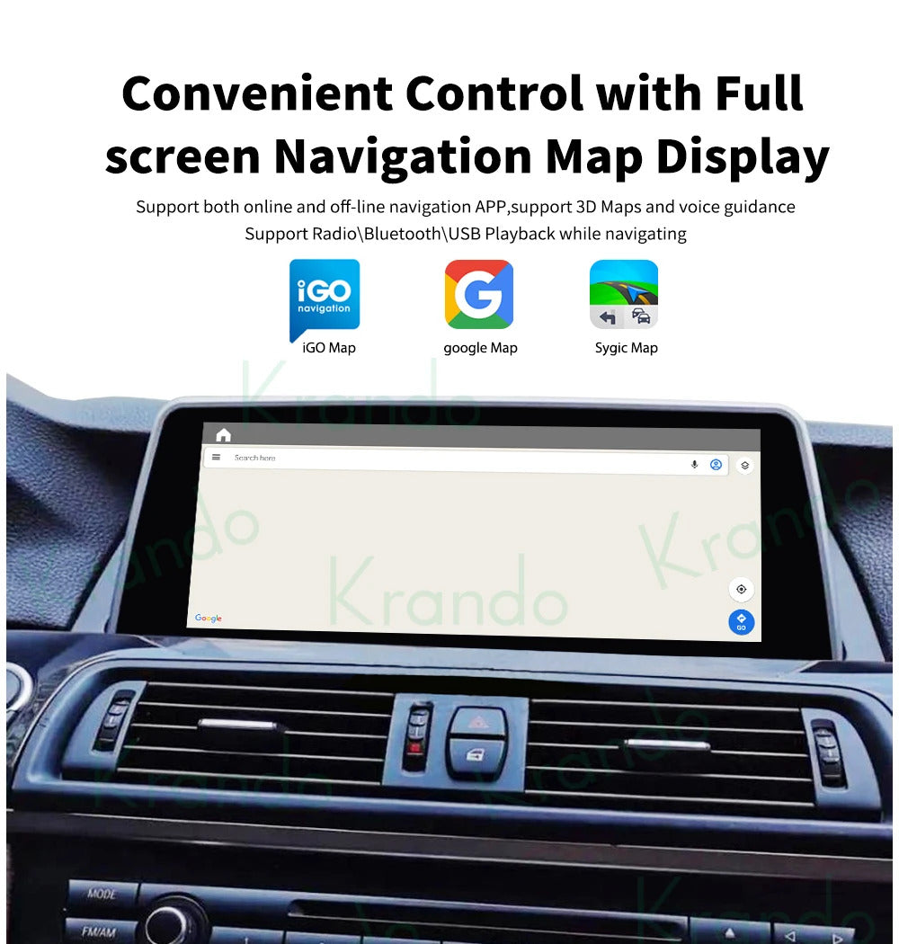 Krando 10.25 Car Carplay Android 4G  For BMW 5 Series F10/F11 2011-2012 Stereo Multimedia Player GPS Navigation CarPlay HD Touch