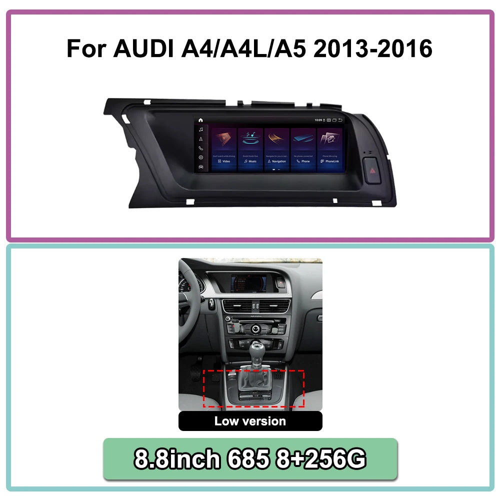 Krando 8.8 Inch Navigation Car Radio Android Auto NBT For AUDI A4/A4L/A5 2013-2016 Carplay 4g Wireless Touch Screen Head Unit
