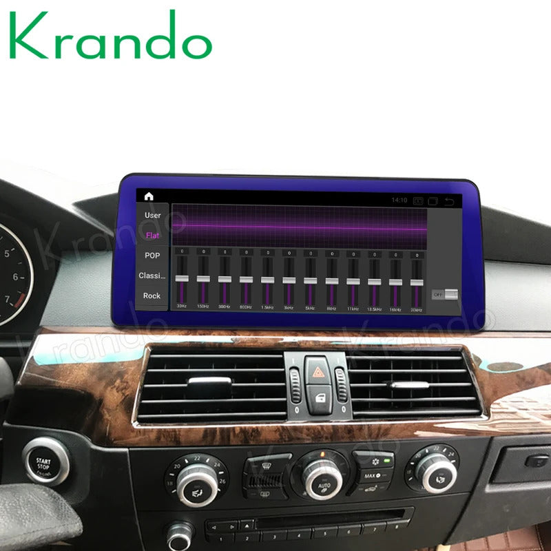 Krando 12.3'' Android Auto GPS Navigation Car Radio For BMW 5 Series E60 2005-2012 DVD Video Player Stereo Auto GPS Navigation