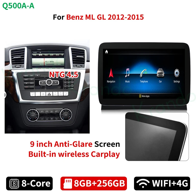 Krando 8.4 Inch Android Car Radio gps navigation For Mercedes Benz ML GL GLS GLE 2011 - 2018 NTG 4.5 5.0 Autoradio Multimedia system Head unit carplay android auto