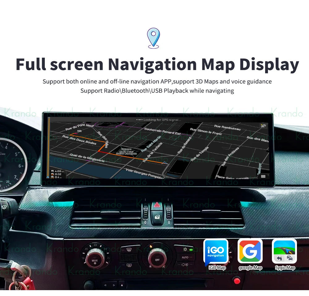 Krando 14.9'' Auto NBT Screen Android  Car Radio For BMW 5 Series E60 2005-2012 Video Player Stereo Carplay 5G