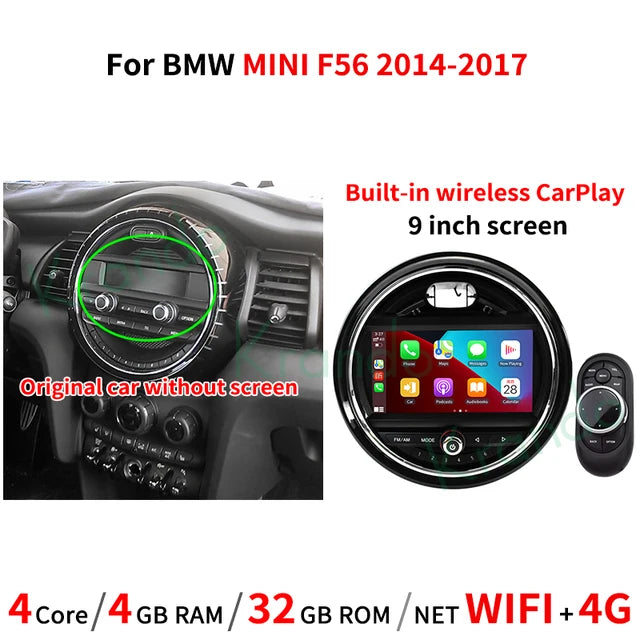 Krando 9" Android Car Radio Multimedia GPS stereo for BMW Mini F54 F56 2011-2020 Navigation head unit carplay android auto 4g sim card