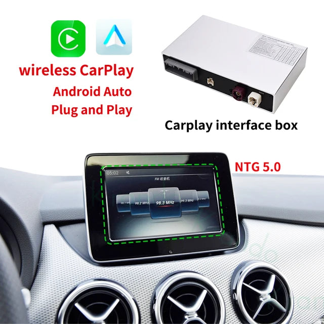 Krando Wireless apple CarPlay Interface module Box For Mercedes Benz A W176 B W245 Class 2012-2018 NTG 4.0 4.5 5.0 Android Auto Module BT Siri Control