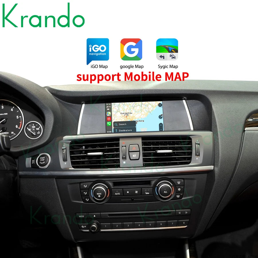 Krando Wireless Android Auto Apple CarPlay Interface module For BMW X3 F25 X4 F26 G01 G02 CIC NBT EVO 2011-2020 Siri bt camera active upgrade box