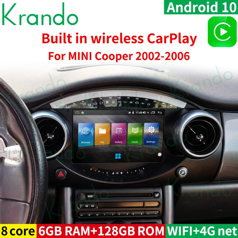 Krando 7 Inch Android  Multimedia For BMW Mini Cooper R50 R52 R53 2000-2007 Auto Radio Stereo Head Unit GPS Navigation