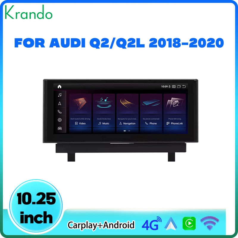 Krando 10.25 Inch DVD Auto NBT System For AUDI Q2/Q2L 2018-2020 SNavigation CarPlay HD Touch Screen Head