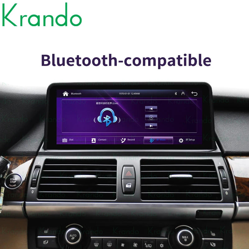 Krando 10.25 Inch Car Radio Android Auto NBT For BMW X5 E70/X6 E71 2007-2014 Multimedia Player GPS Navigation CarPlay HD Touch