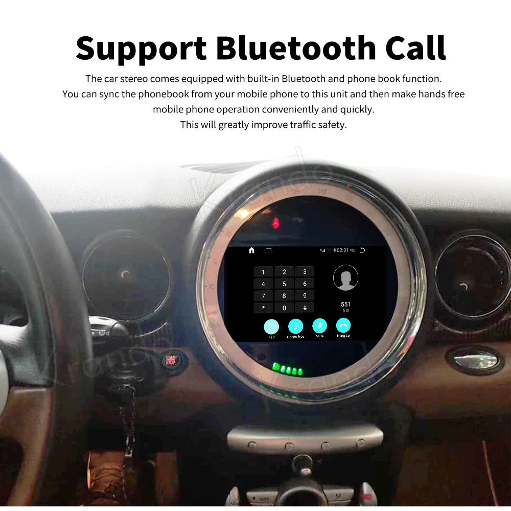 Krando 7'' GPS Auto Android Navigation For Mini Cooper R60 2006-2013 Video Player Stereo Carplay 5G