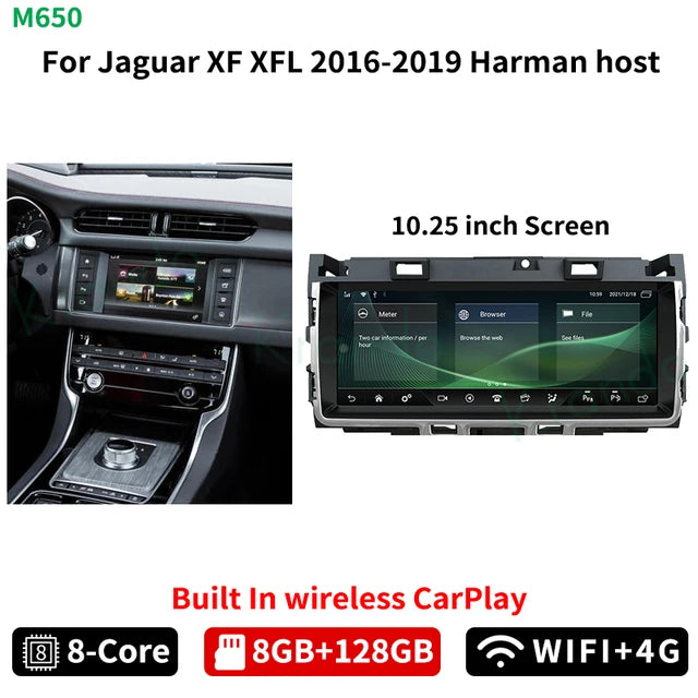 Krando 10.25" Android Car Radio GPS For Jaguar XE XF XEL F-Pace 2016 - 2019 navigation Autoradio Wireless Carplay Multimedia Player Harman system