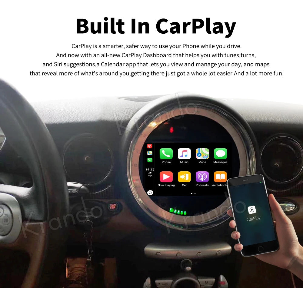 Krando 7'' GPS Auto Android Navigation For Mini Cooper R60 2006-2013 Video Player Stereo Carplay 5G
