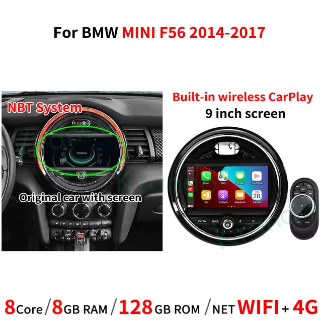 Krando 9" Android Car Radio Multimedia GPS stereo for BMW Mini F54 F56 2011-2020 Navigation head unit carplay android auto 4g sim card