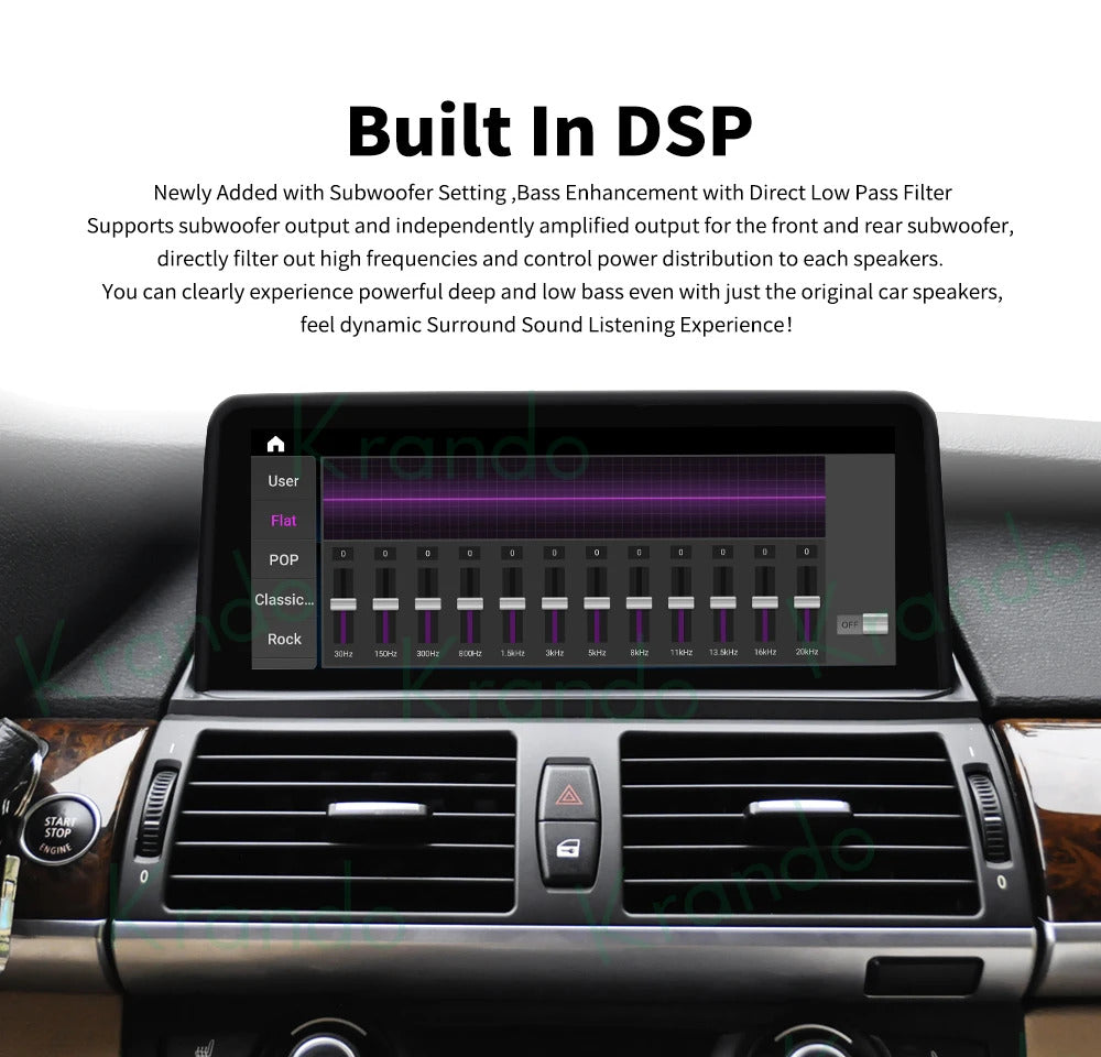 Krando 10.25''  Android Navigation Head Unit Wireless For BMW E53 X5 1998-2006 Player Stereo Carplay 5G