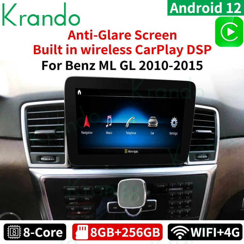 Krando 8.4 Inch Android Car Radio gps navigation For Mercedes Benz ML GL GLS GLE 2011 - 2018 NTG 4.5 5.0 Autoradio Multimedia system Head unit carplay android auto