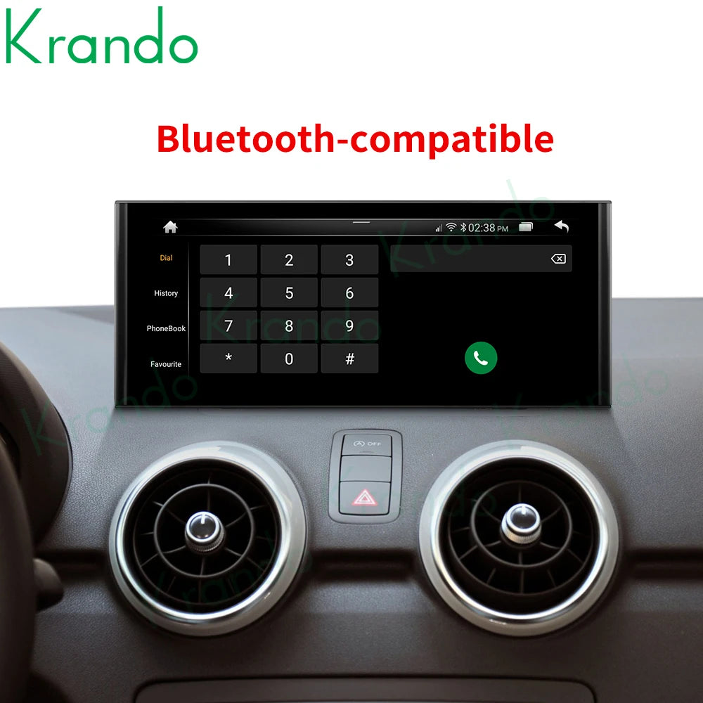 Krando 10.25'' Android Car Radio gps stereo For Audi A1 2010 - 2018 Autoradio Navigation GPS system Wireless Carplay 4G SIM DVD Multimedia touch screen headunit Player