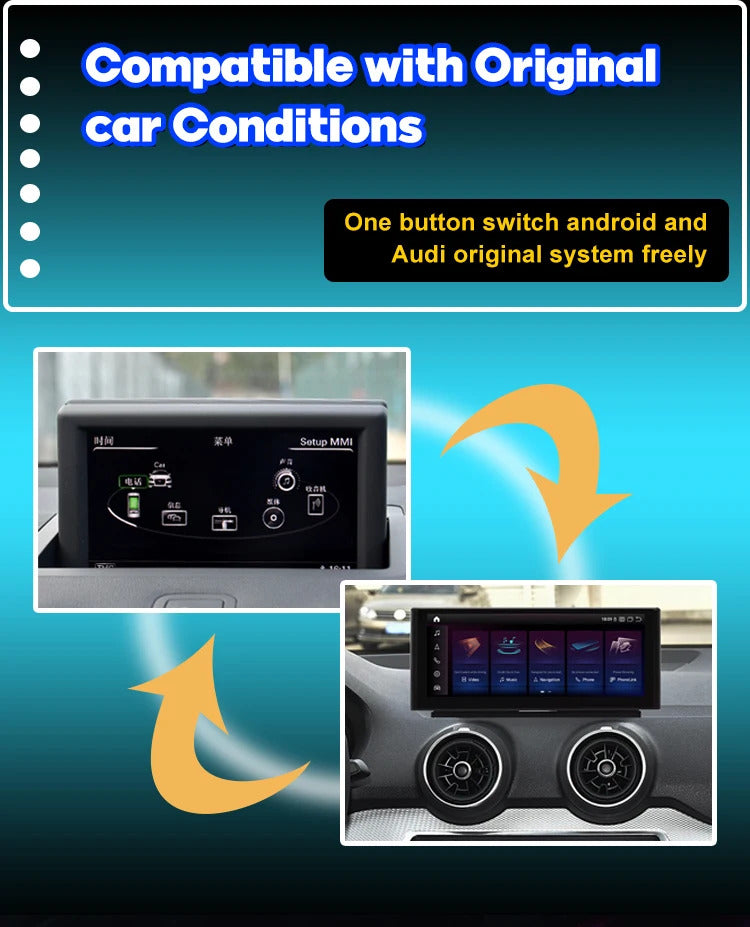 Krando 10.25 Inch DVD Auto NBT System For AUDI Q2/Q2L 2018-2020 SNavigation CarPlay HD Touch Screen Head