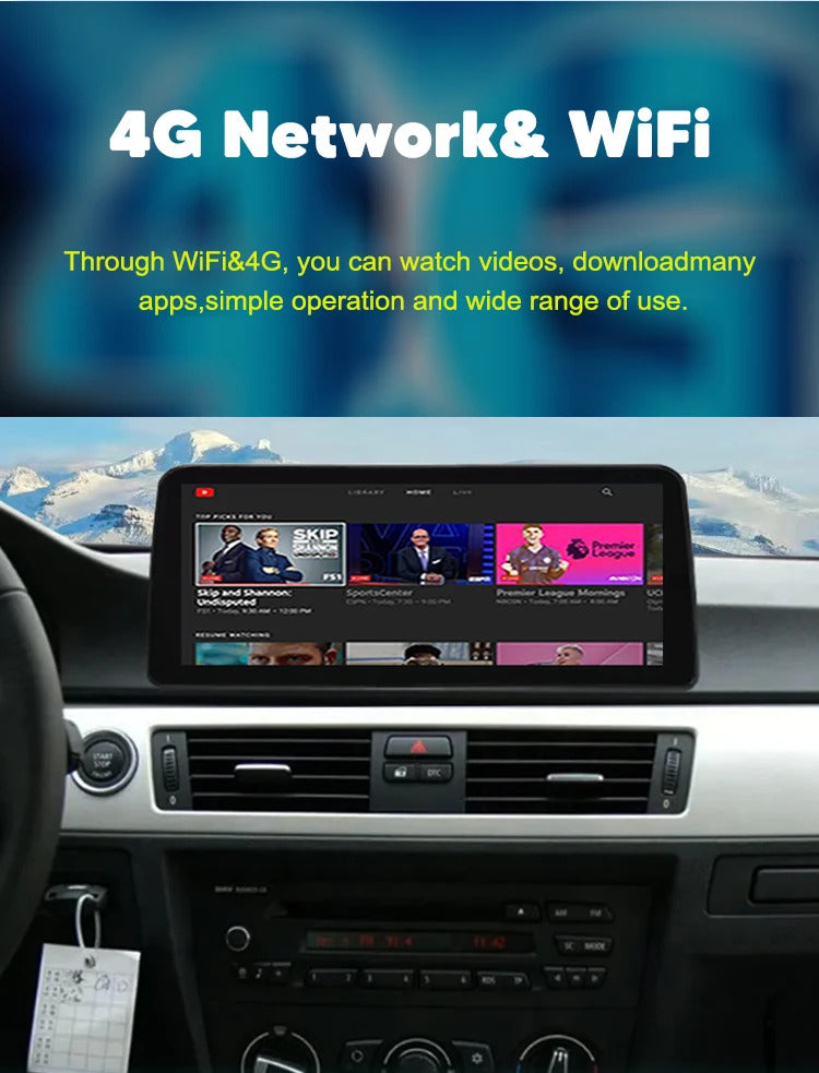 Krando 12.3'' Car Rad DVD Android For BMW 3 SeriesE90/E91/E92/E93/M3 2005-2012 Car Multimedia GPS 4G autoradio Player Stereo