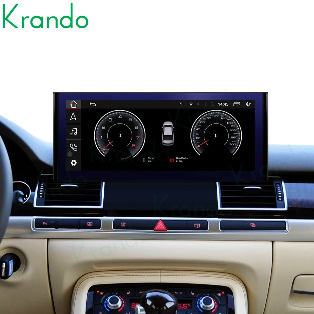 Krando 12.3'' Android car radio gps stereo For Audi A8 S8 D4 2010-2017 touch screen Navigation GPS multimedia Player system Wireless Carplay head unit