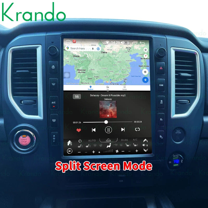 Krando 13''Telsa Auto Car Radio Android Carplay For Nissan Titan (XD) 2016-2019 Car Multimedia GPS 4G autoradio GPS Navigation