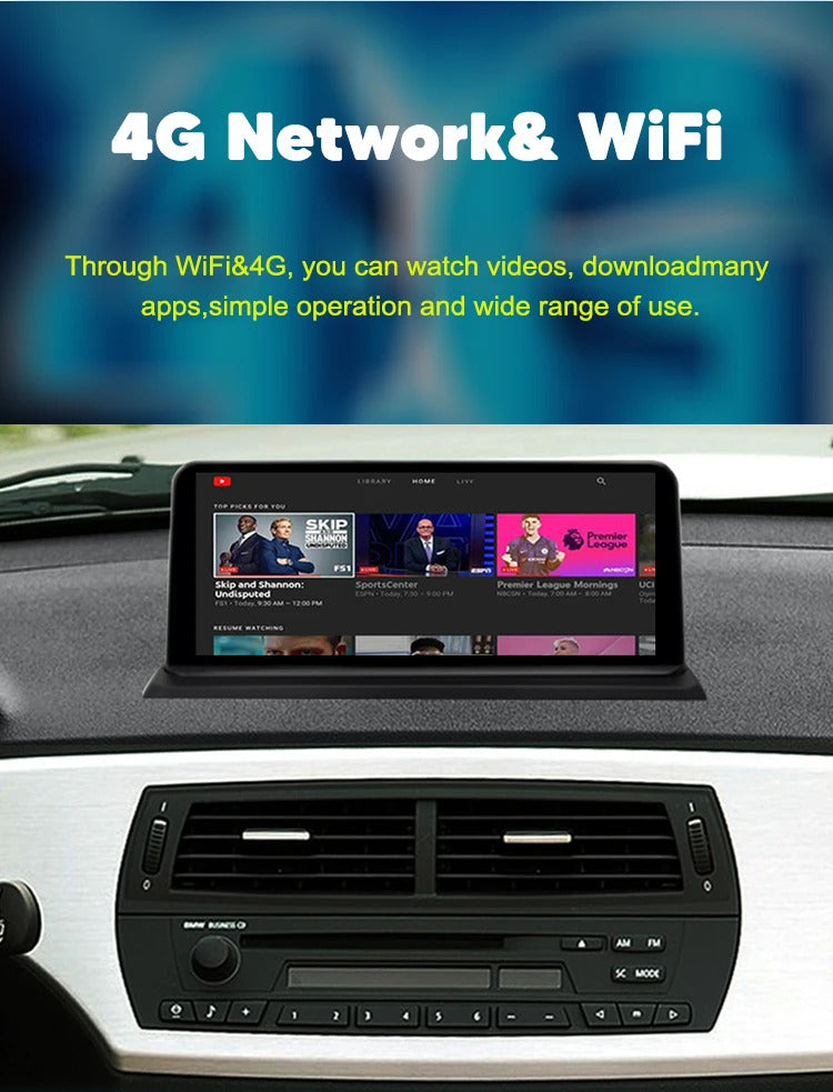 Krando 10.25 Inch Carplay Android  Car Radio NBT For BMW Z4 E85 2004-2008 Multimedia Player GPS Navigation CarPlay HD Touch